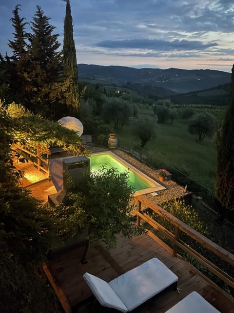 Patio, Natural landscape, Balcony/Terrace, Mountain view, Pool view, Swimming pool, Sunset