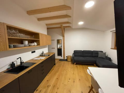 Kitchen or kitchenette, Living room, Photo of the whole room, Seating area, Dining area, stove