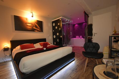 SPA privatif Love room, Le Hammam et Bulles, chez Nuits Chartraines Apartment in Chartres