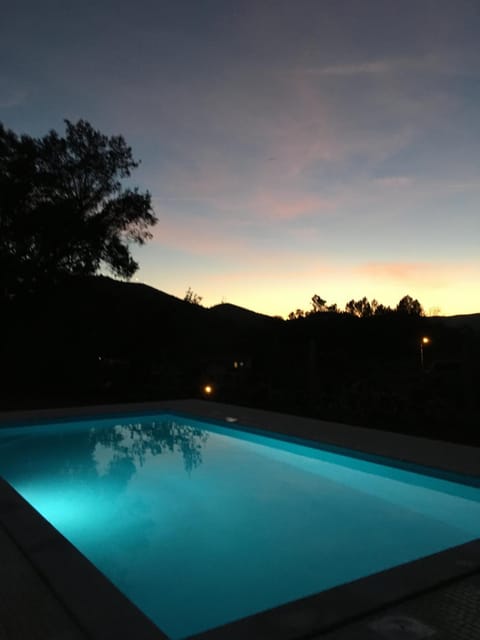 Swimming pool, Sunset