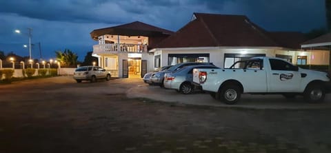 Property building, Night, Parking