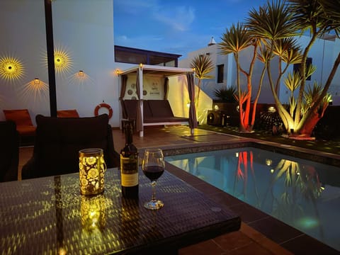Property building, Living room, Swimming pool