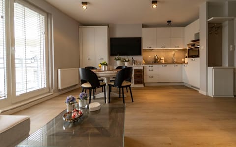 Kitchen or kitchenette, Living room, Dining area, dishwasher