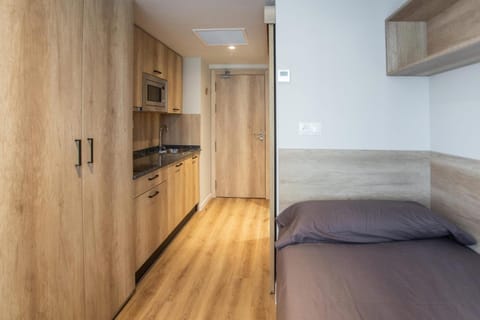 Bed, Kitchen or kitchenette