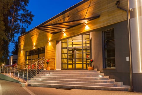 Property building, Facade/entrance, Night, Summer