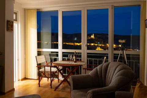 Night, Living room, Seating area, Landmark view