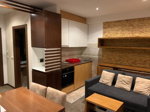 Kitchen or kitchenette, Living room, Seating area