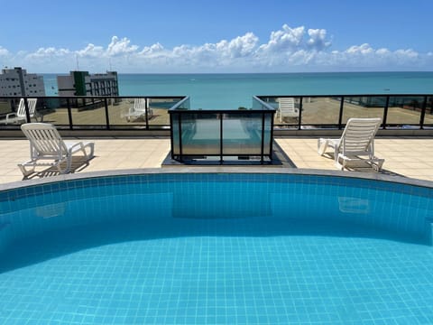 Day, View (from property/room), Balcony/Terrace, Pool view, Sea view, Swimming pool, sunbed