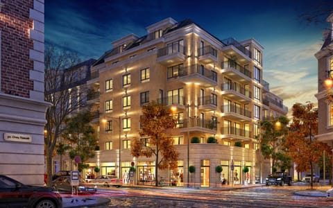 Property building, Night, Neighbourhood, Street view