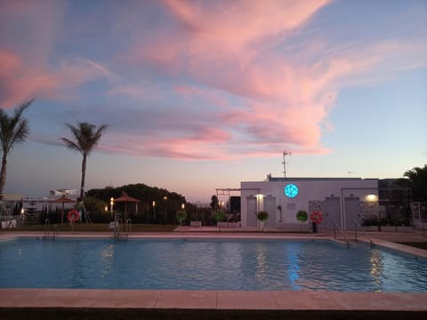 Swimming pool, Sunset
