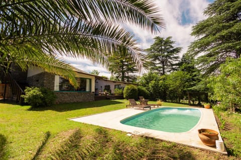 Natural landscape, Garden, Swimming pool