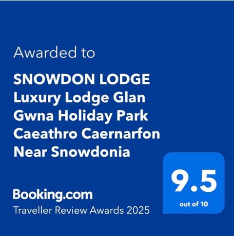 SNOWDON LODGE - GLAN GWNA HOLIDAY PARK CAERNARFON - Luxury Family Lodge House in Wales