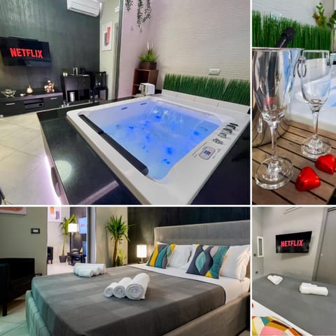 Bed, Hot Tub, Hot Tub, Decorative detail, Bedroom, Entertainment