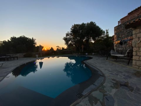 Swimming pool, Sunset