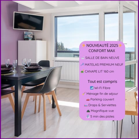 TV and multimedia, Balcony/Terrace, Dining area, Mountain view
