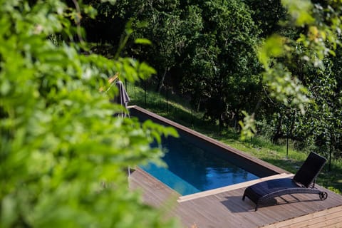 Property building, Living room, Swimming pool
