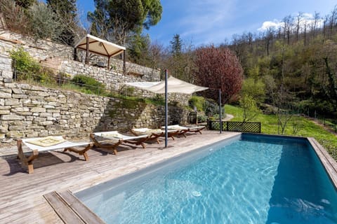 Property building, Living room, Swimming pool