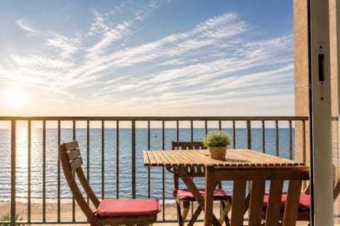 Patio, Day, View (from property/room), Balcony/Terrace, Beach, Sea view
