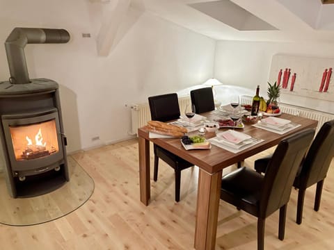 Dining area, flat iron