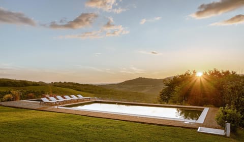 Garden, View (from property/room), Swimming pool, Sunset