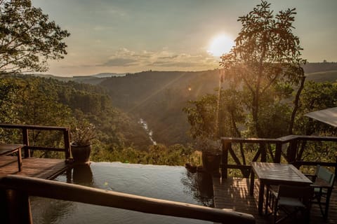 Property building, Pool view, Swimming pool, Sunset