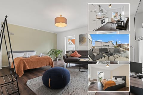 Bed, Balcony/Terrace, Living room, Photo of the whole room, Seating area, Dining area, Bedroom