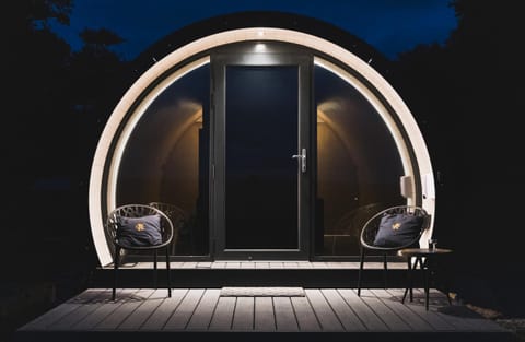 Patio, Night, Seating area