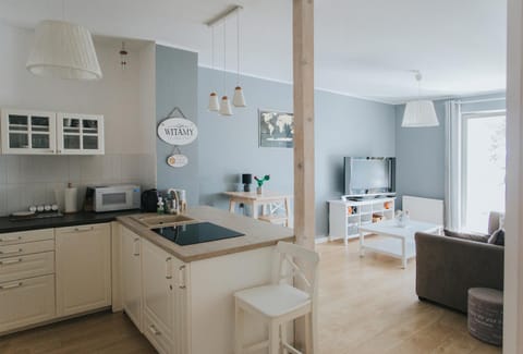 Kitchen or kitchenette, Living room, Seating area