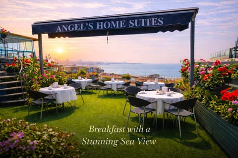 Day, Garden, View (from property/room), Balcony/Terrace, Seating area, Sea view, Breakfast, Seasons, Time of day, Sunrise, Sunset