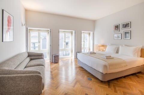 Bed, Living room, Bedroom