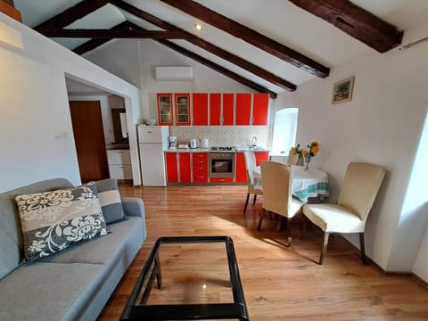 Living room, kitchen