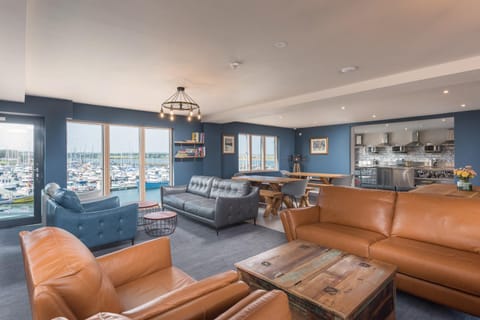 Living room, Seating area, Sea view