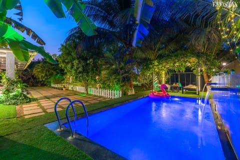 Night, Garden, Garden view, Pool view, Swimming pool