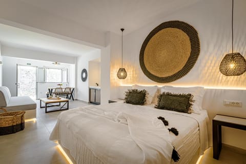 Bed, Kitchen or kitchenette, Living room, Photo of the whole room, Dining area, Bedroom