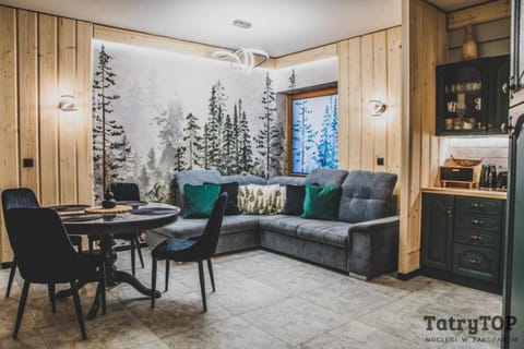 Kitchen or kitchenette, Living room, Seating area