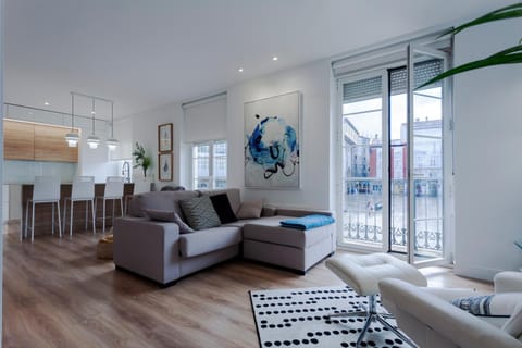 Living room, kitchen
