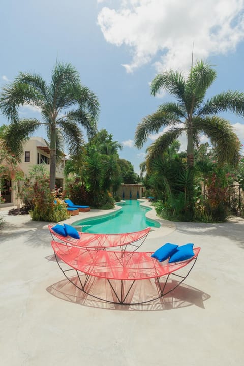 Pool view, Swimming pool, sunbed