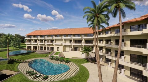 Property building, Pool view