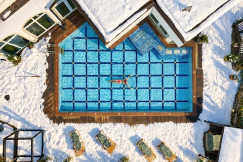Bird's eye view, Winter, Swimming pool