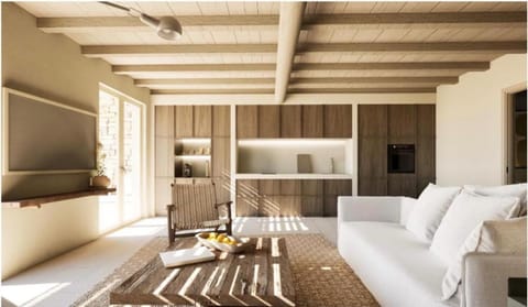 TV and multimedia, Kitchen or kitchenette, Living room, Seating area