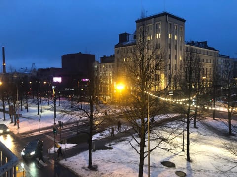 Nearby landmark, Winter, City view, Sunset