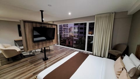 Bed, TV and multimedia, Living room, Photo of the whole room, Bedroom