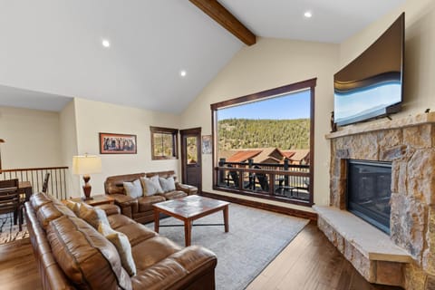 Day, TV and multimedia, Living room, Mountain view, fireplace, furniture