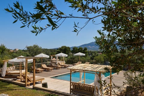 Spring, Day, Natural landscape, Mountain view, Swimming pool, sunbed