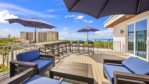 Property building, Day, View (from property/room), Seating area, Sea view