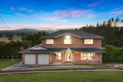 Property building, Natural landscape, Garden, Mountain view, Sunset