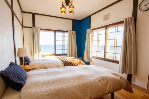 Bed, Bedroom, Sea view