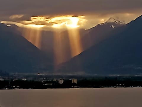 Lake view, Mountain view, Sunset
