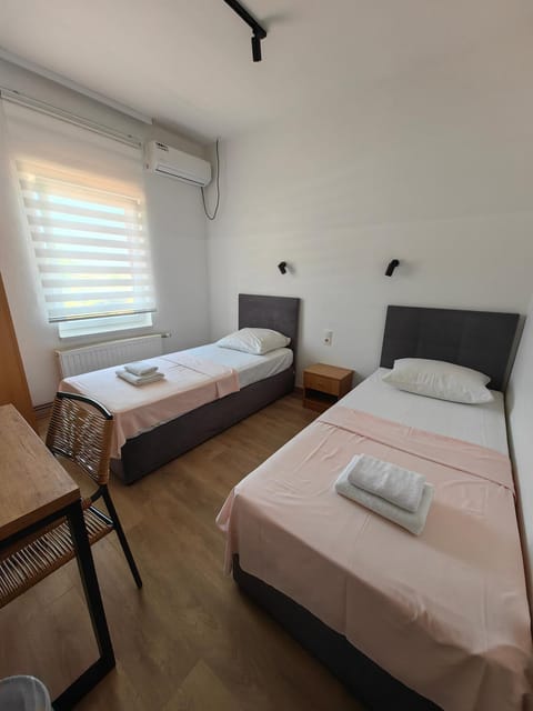 Bed, air conditioner