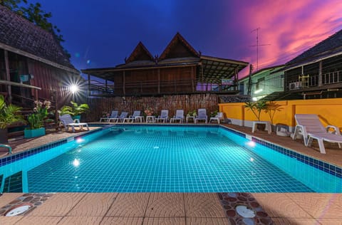 Swimming pool, Sunrise, Sunset